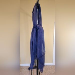 Blue rayon scarf